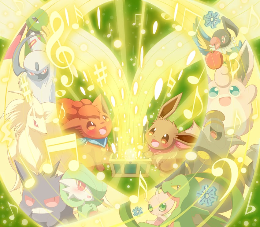 gardevoir-eevee-gengar-absol-celebi-and-