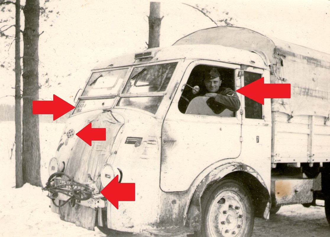 Foto französischer Beute LKW,Diesel,Wintertarn i