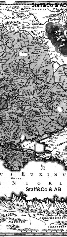 1697 год. Гравюра на меди. Яков В Брюс и Герг Фо