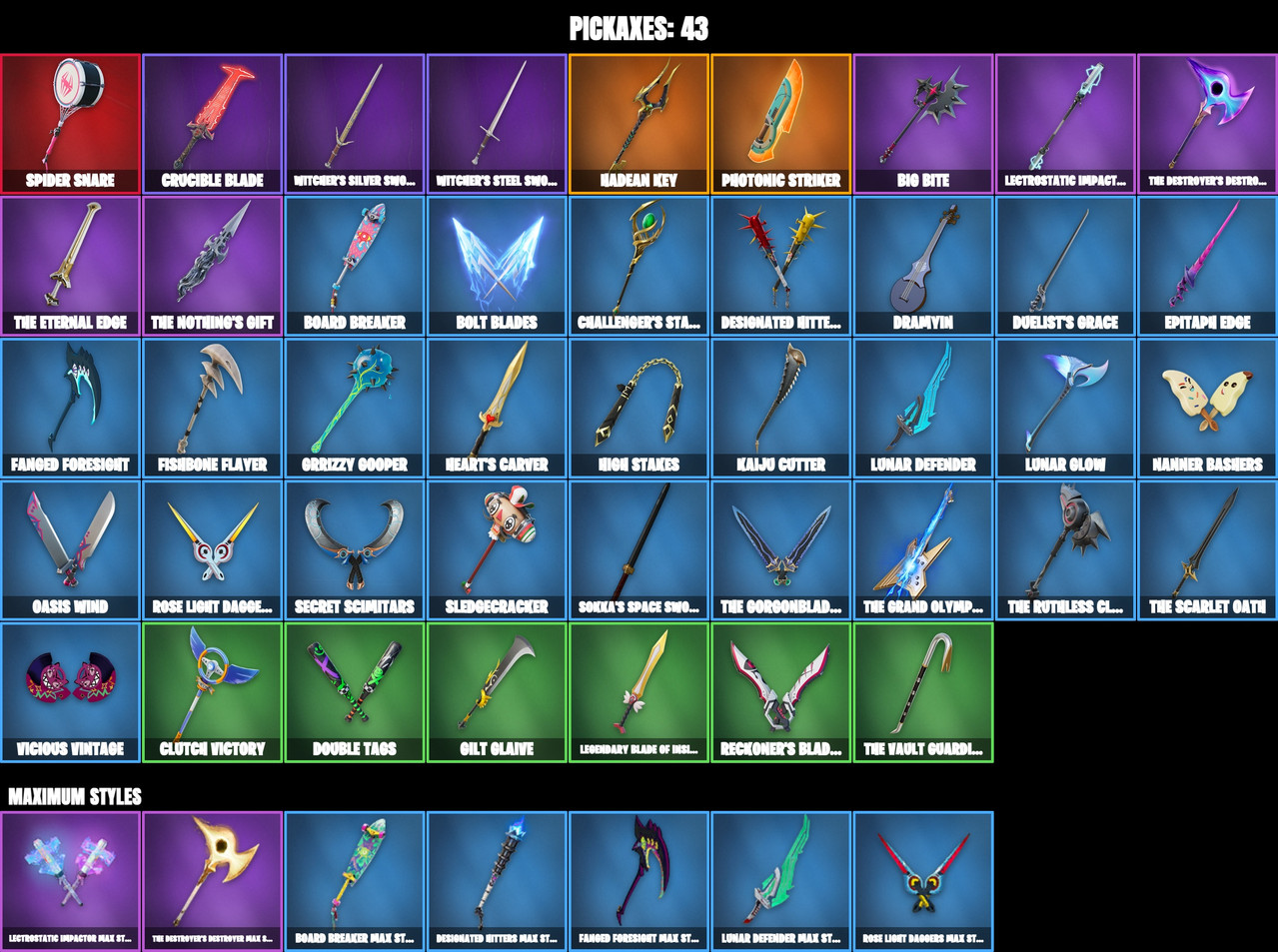 pickaxes comp