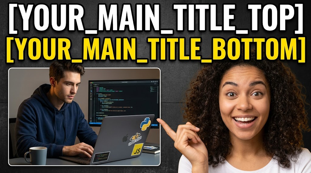 AI-generated example result for the youtube-thumbnail prompt: Coding & Programming YouTube Thumbnail AI Prompt #111 – Single-Scene Composition