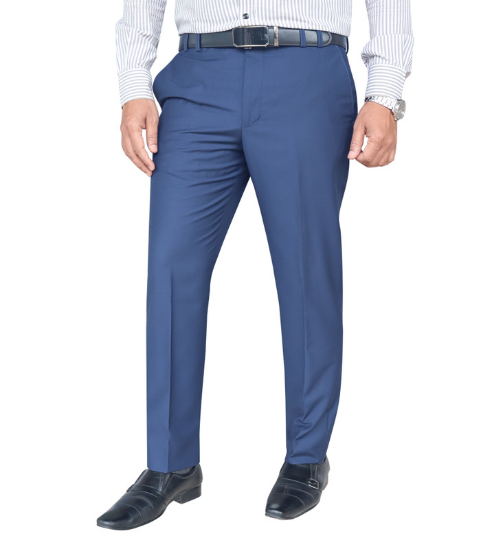 Men’s Trouser Formal Slim Fit Plain Front Cross Pocket Color: 891 (1-NAVY)S-3G