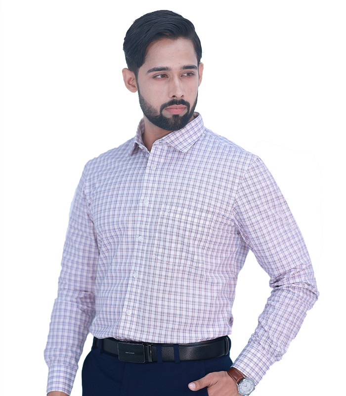 Formal Shirt: Blue Box Check (923)