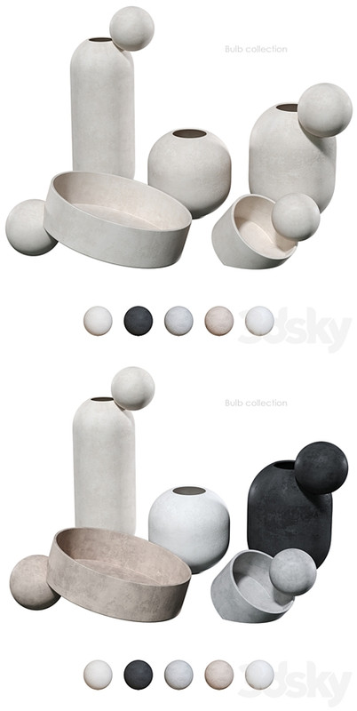 Bulb collection vases