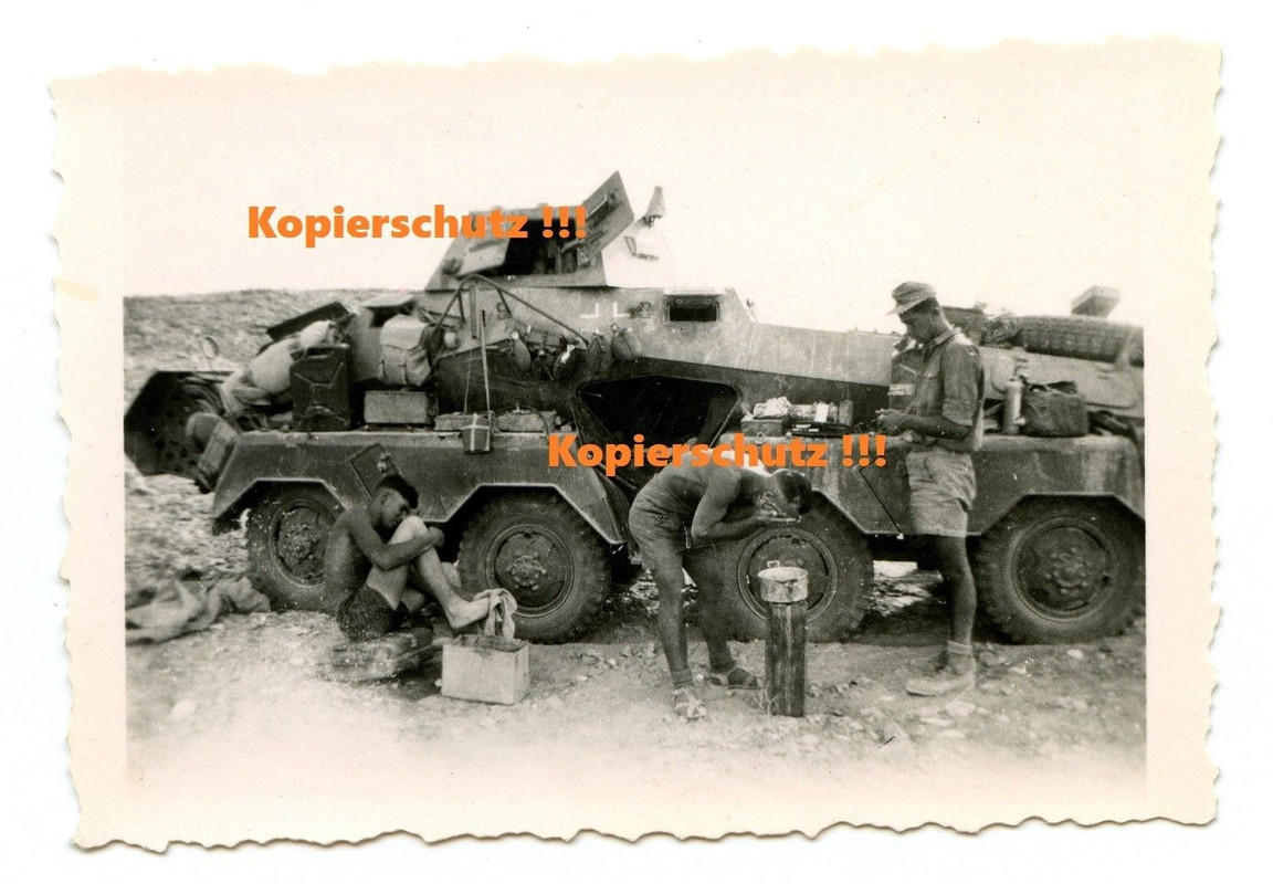 Wehrmacht DAK Afrikakorps Spähwagen Aufklärungsabteilung Wüste F