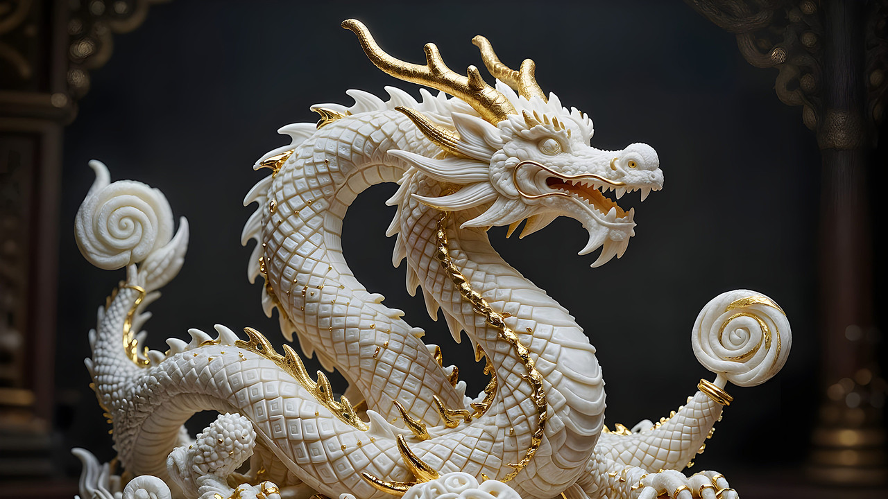 Carved Ivory Dragon
