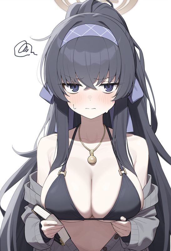 1girl, ui (swimsuit) (blue archive), blue archive, official art, alternate breas s-2919652386