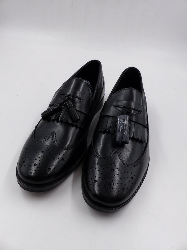 ASOS DESIGN 106598431 MENS COMFORTABLE LOAFERS IN BLACK POLISHED LEATHER SIZE 10
