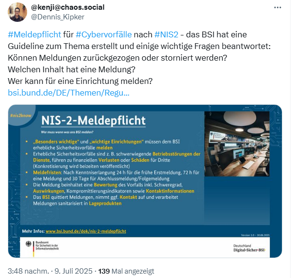BSI-Leitfaden NIS-2 Meldepflicht Cybervorfälle