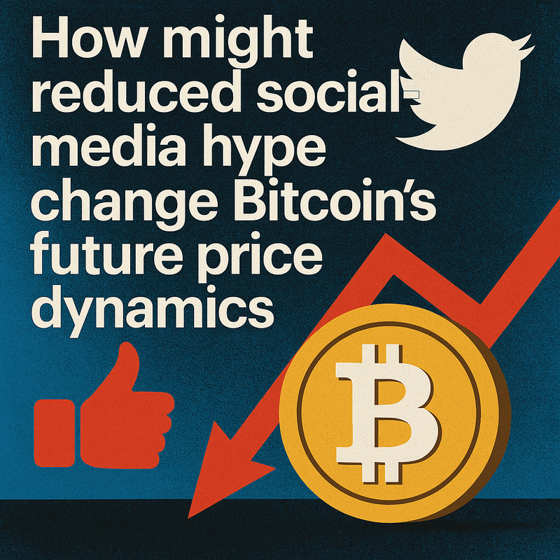 How might reduced social-media hype change Bitcoin’s future price dynamics