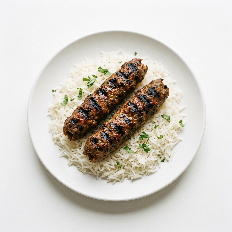 Sheek Kebab Con Arroz O Patatas