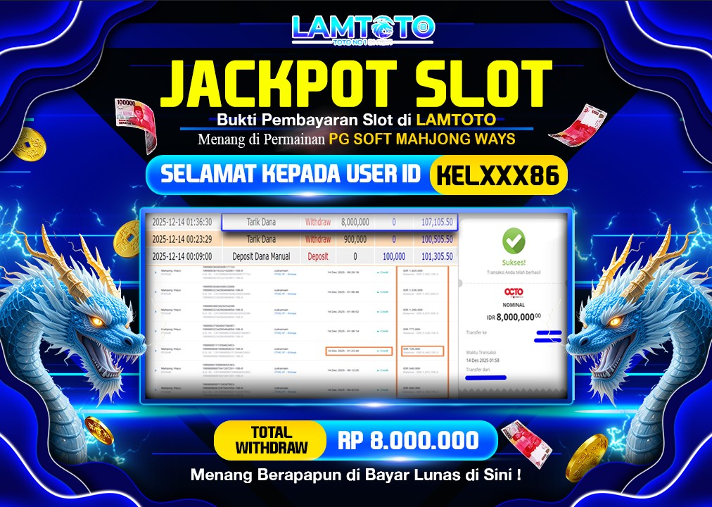 BUKTI JACKPOT LUNAS LAMTOTO