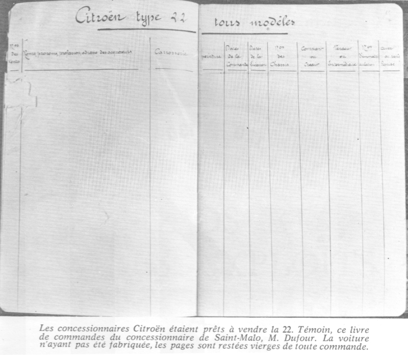 22 cv livre des commandes St Malo