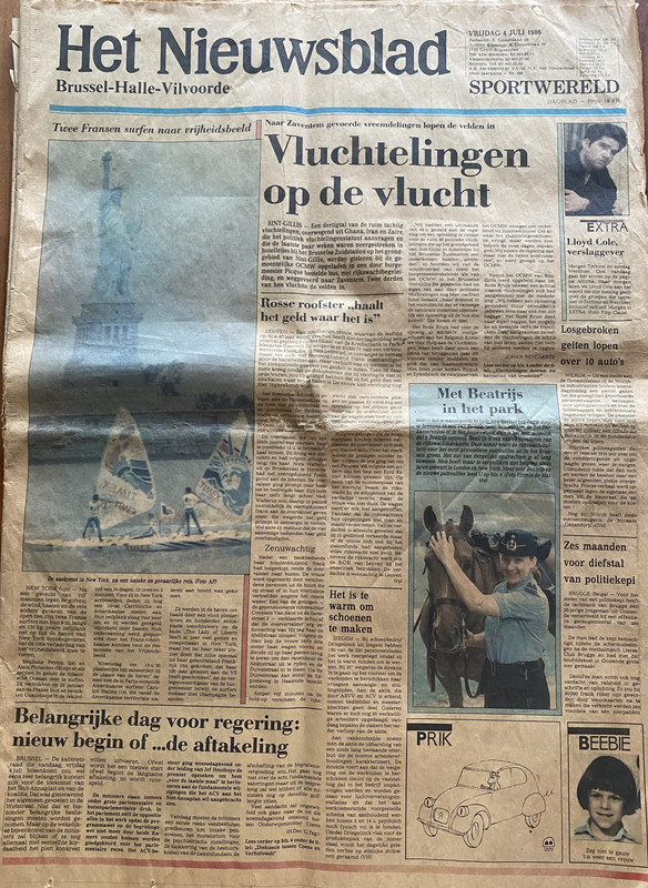 (4) wachtmeester Beatrijs Snijkers 4 juli 1986 Het Nieuwsblad deel 1