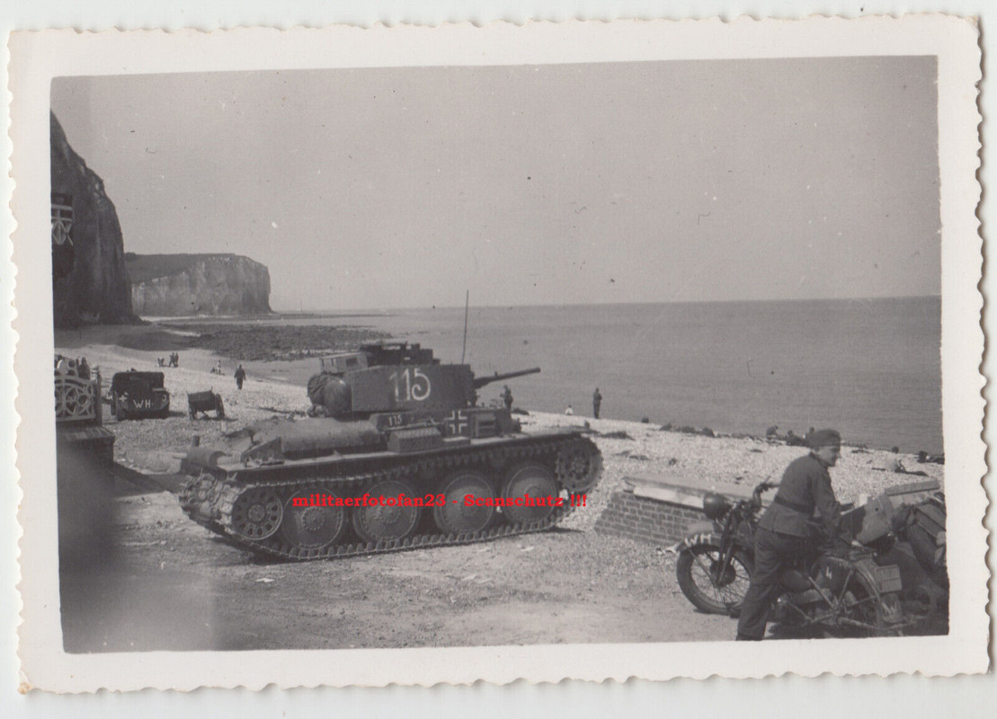 Wehrmacht Panzer Skoda 38t 8.Pz.Di.Küstenabschnitt Normandie .Alabasterküste1940