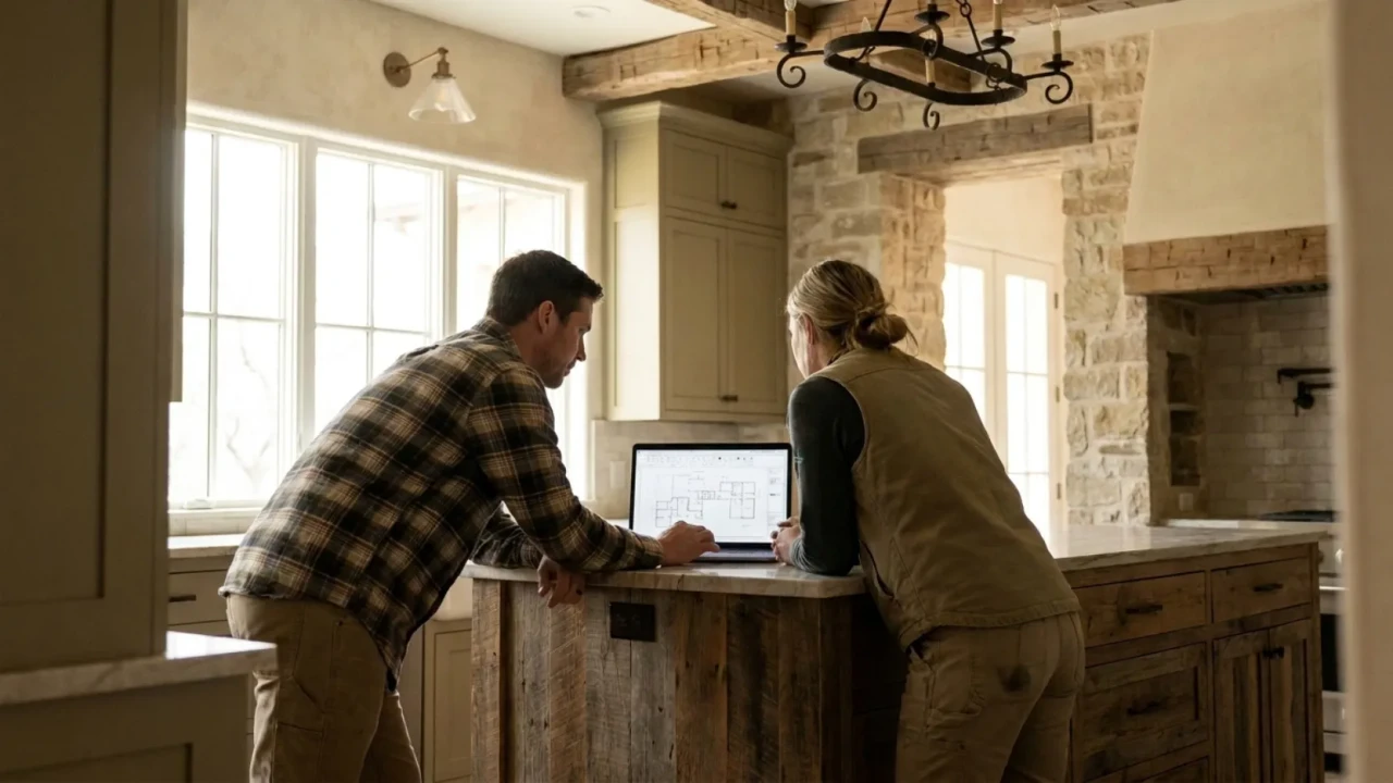 San Antonio homeowner discussing roof financing options with a roofing contractor