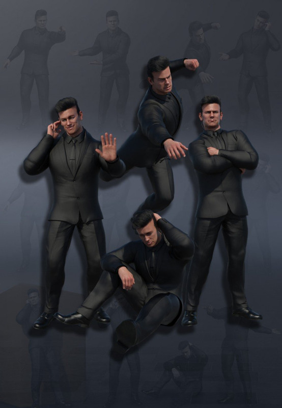 Bouncer Poses for Dain 8 and Genesis 8 Male(s)