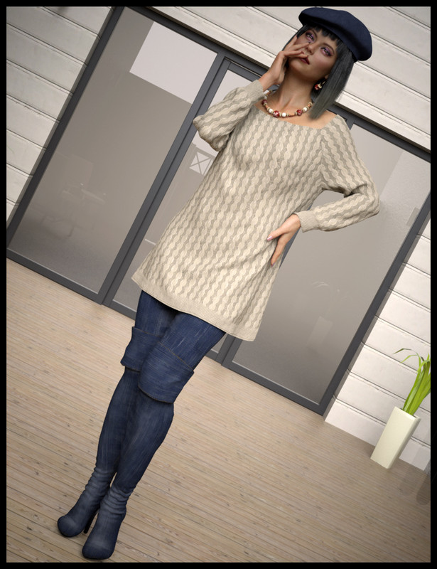 dForce Sweet Winter Outfit for Genesis 8 Females dForce Sweet Winter Outfit for Genesis 8 Females