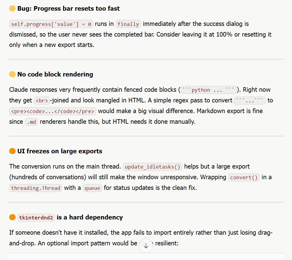 Claude Exported Data Offline Extractor and Browser Train Of Thought 06