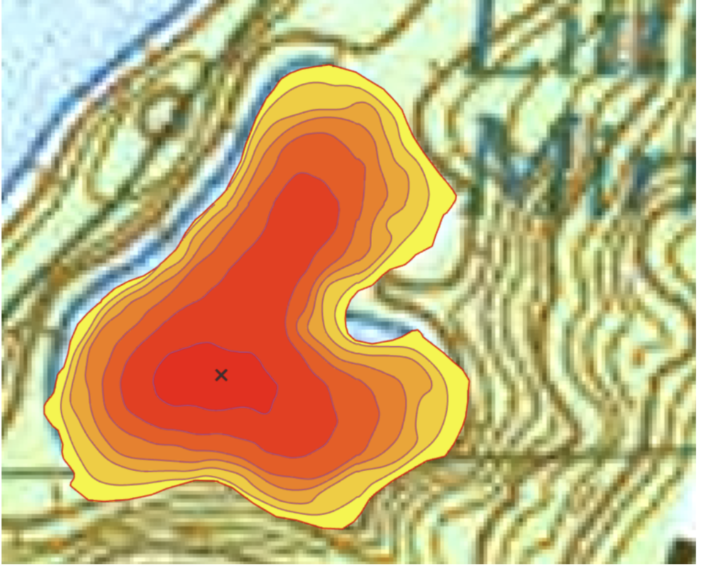 Little Hell Pond contour map
