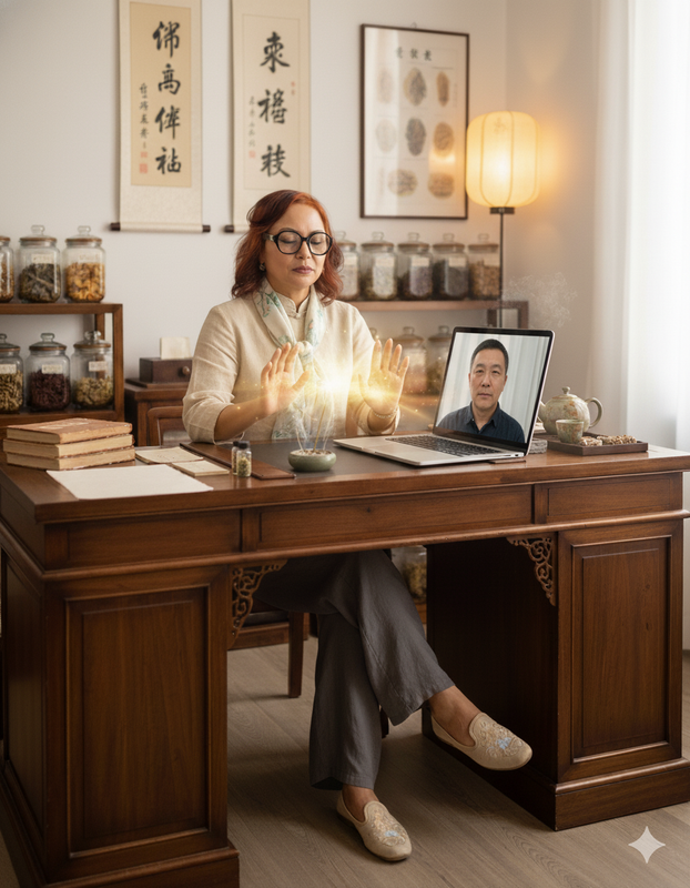 Séance de psychoénergétique en visio avec Afaf pour rééquilibrer les 5 éléments