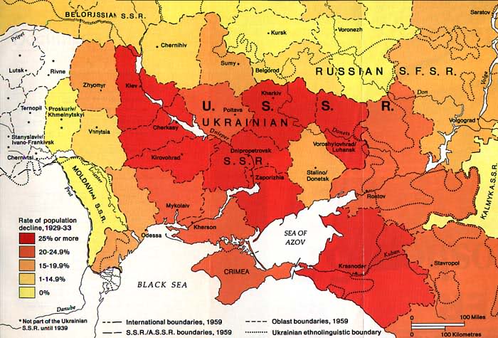 Mapa mostrando las zonas más afectadas por el genocidio. Las zonas en rojo superan el 26 por ciento del total de la población