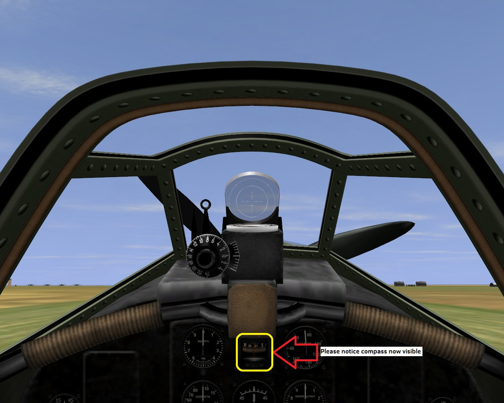 Yak-1B_raised_gunsight