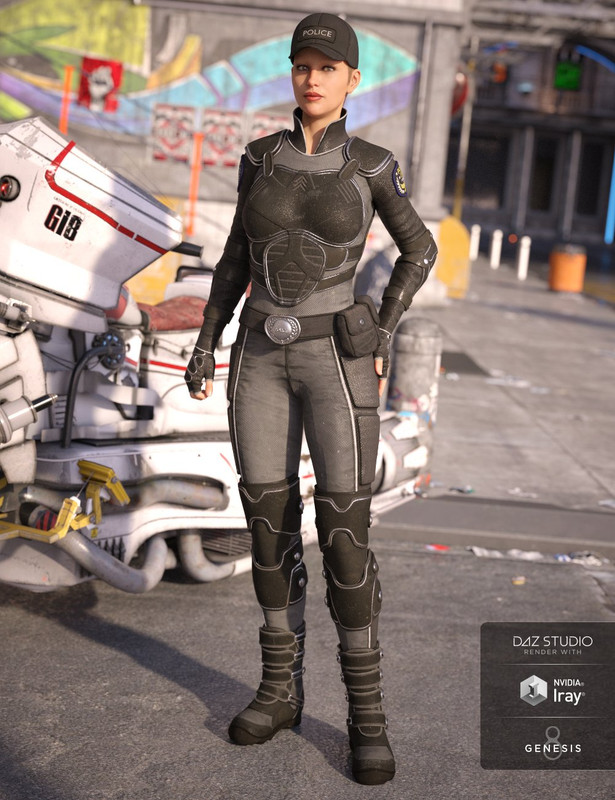 Sci-fi Police Outfit for Genesis 8 Female(s) Sci-fi Police Outfit for Genesis 8 Female(s)