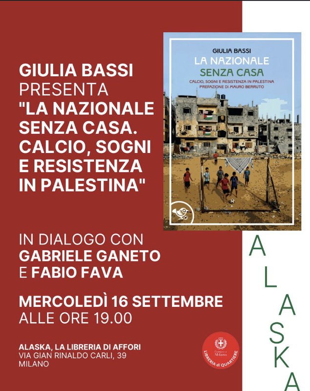 "La nazionale senza casa. Calcio, sogni e resistenza in Palestina" 
