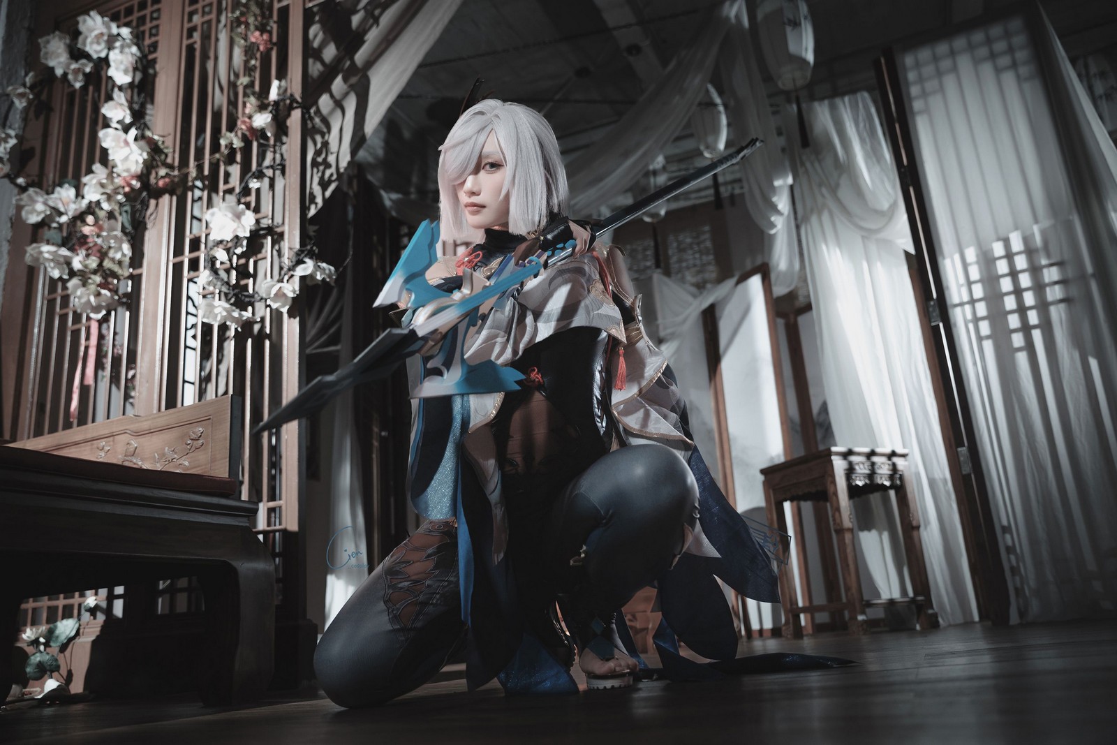 Cien恩恩 原神 申鹤 Cosplay 写真合集｜角色还原高清大图（31P｜89MB）插图2