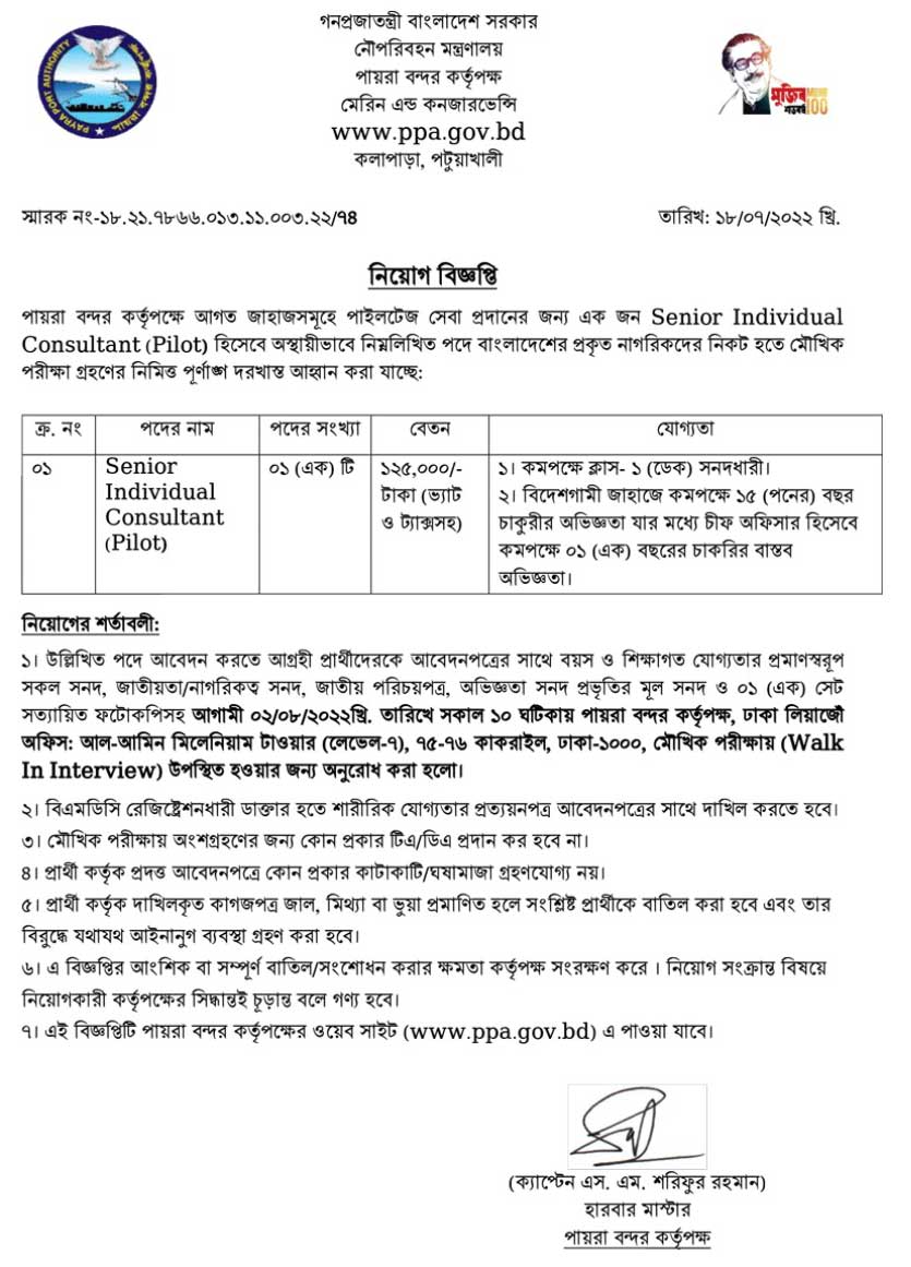 Ministry of Shipping Job Circular 2022