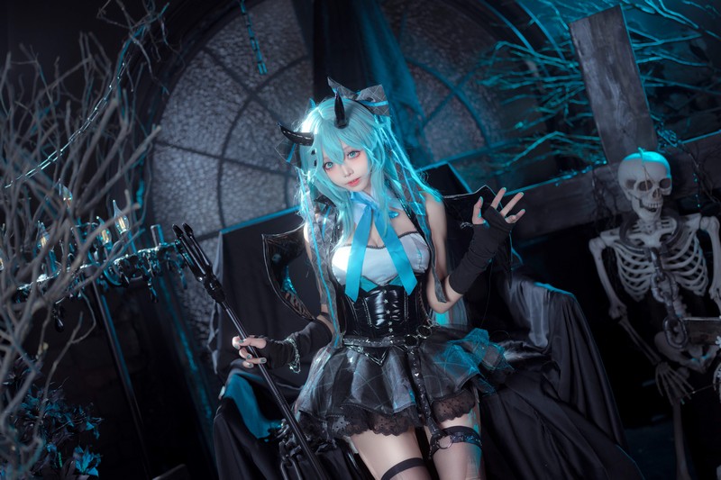 艾西Aiwest 初音未来小恶魔Cosplay写真图集 Miku恶魔主题高清图集 26P (157.7M)