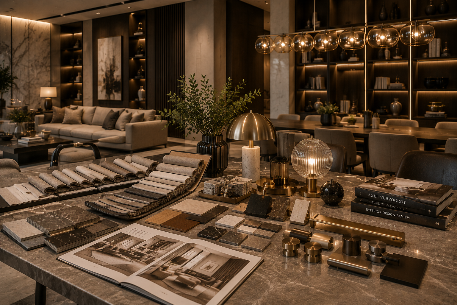 Furniture and lighting selection