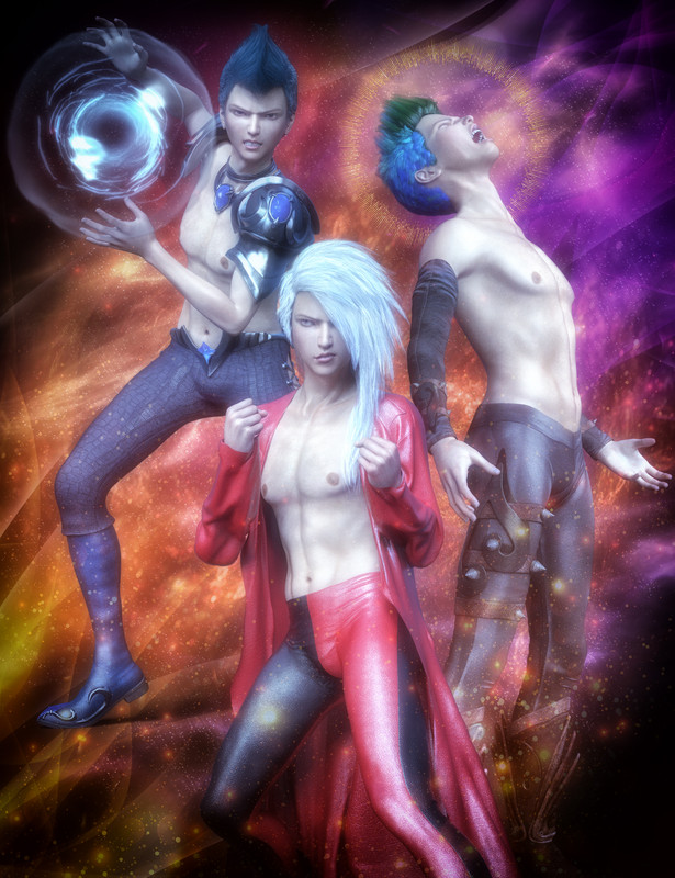 Anime Action Poses for Yuzuru8 and Genesis 8 Males