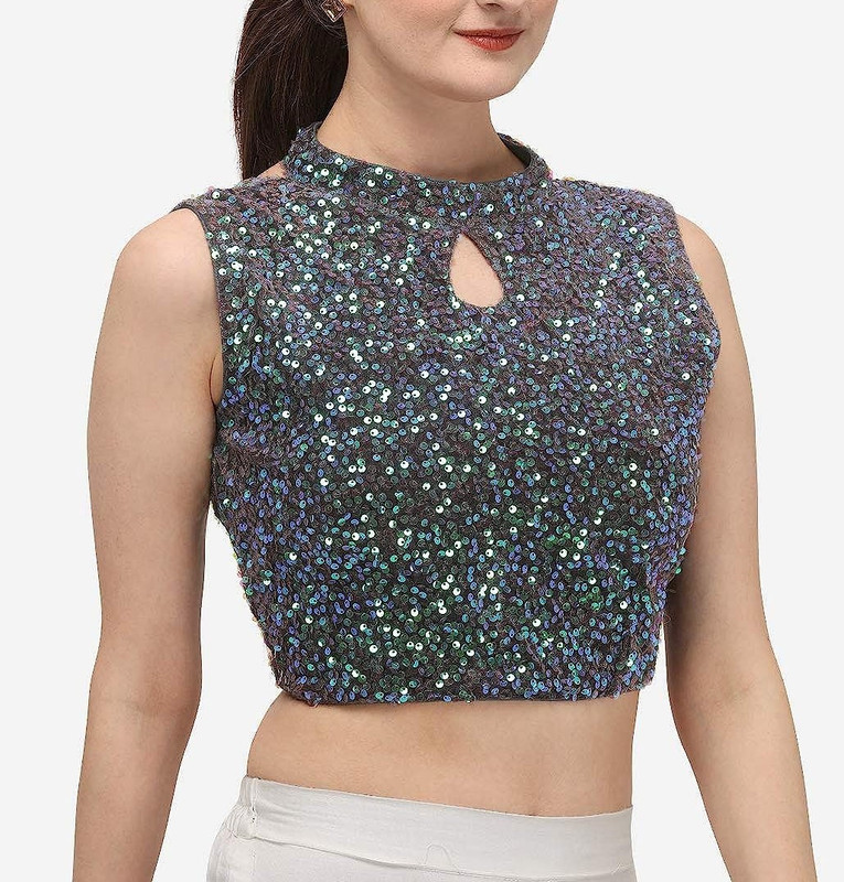 Para mujeres Blusa de Terciopelo Feliz con Lentellera Trabajo Étnico Prendas de Fiesta Túnica Prenda para el torso recortada - Imagen 13 de 18