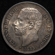 5 pesetas 1885 (*18-87). Alfonso XII. MPM - Página 2 PAS7260