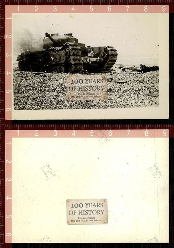 Orig. Foto Panzer Tank Dieppe Küste Frankreich A