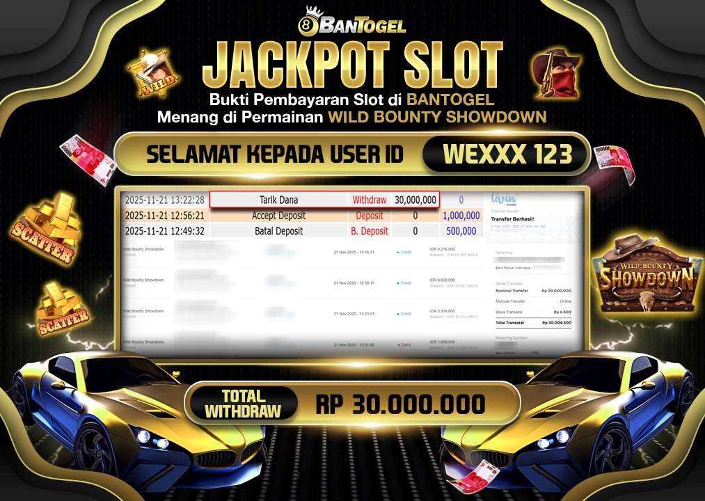BUKTI JACKPOT LUNAS BANTOGEL