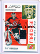 2003-04 ITG Action Jerseys #M-258 [Martin Brodeur] [New Jersey Devils] [Franchise] [~100] [swatch=bl