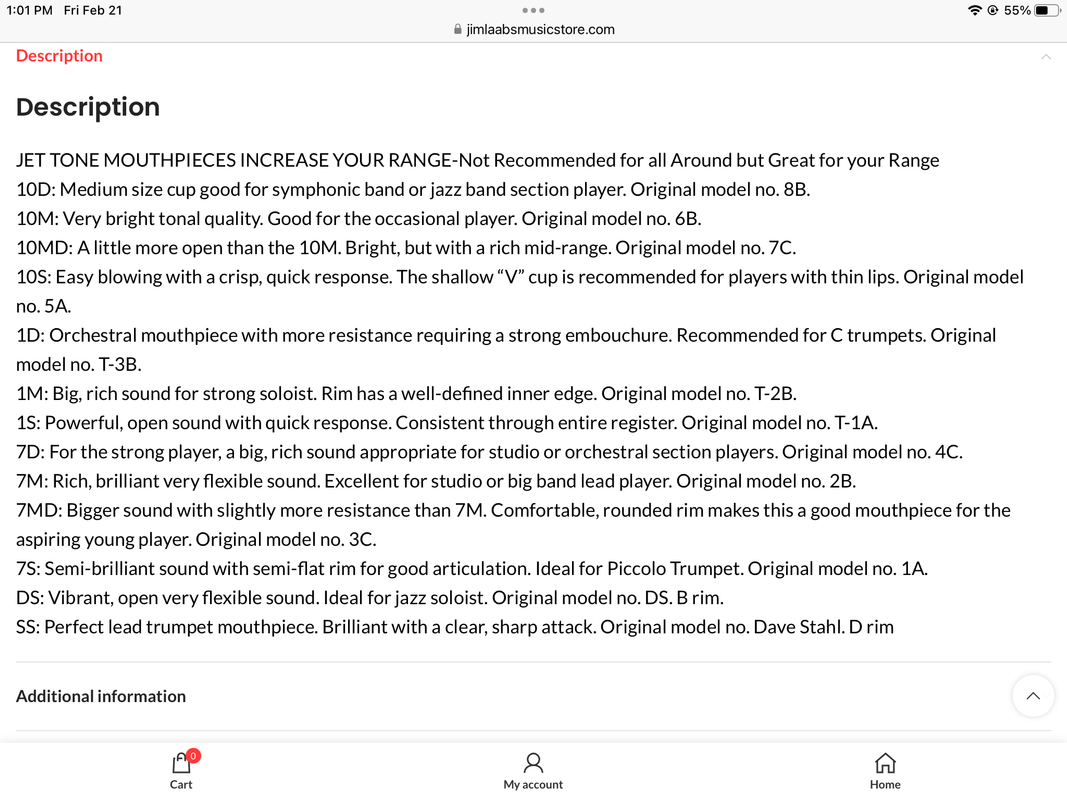 Jet-tone later mpcs descriptions