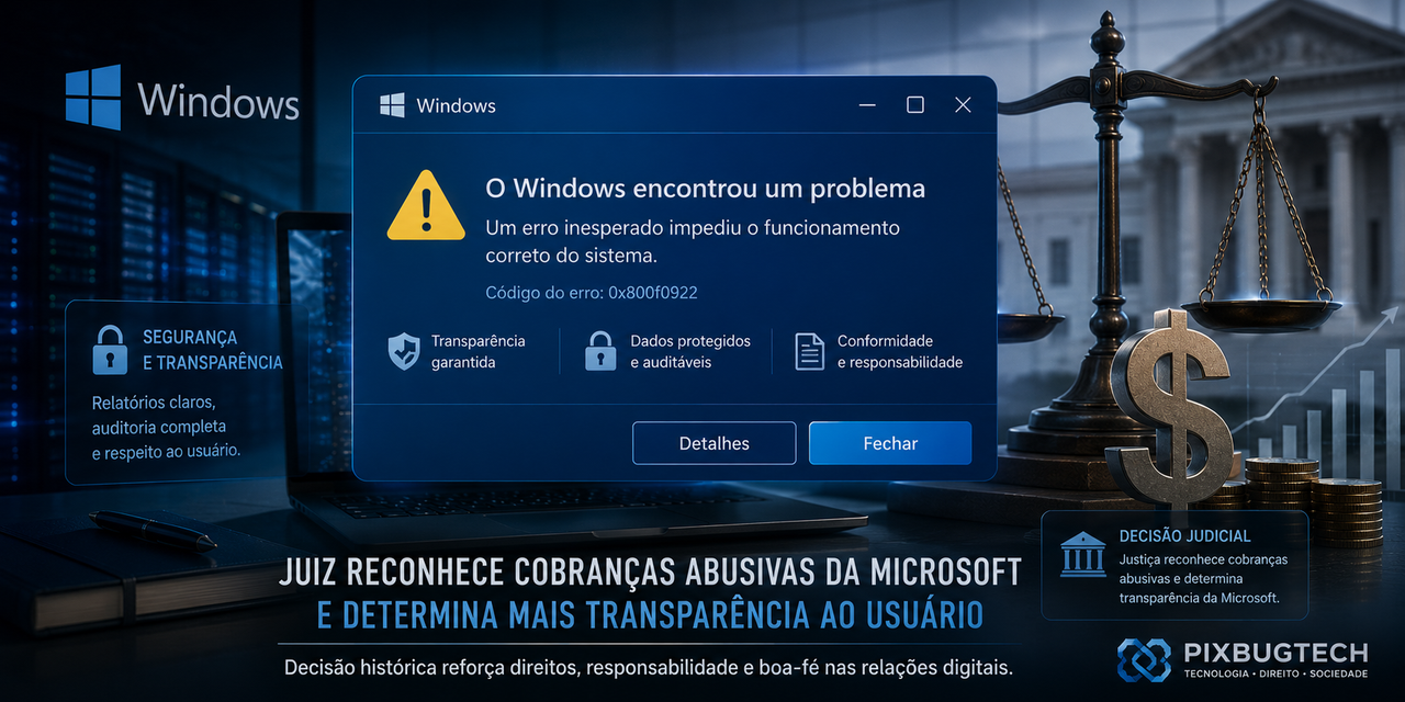 Microsoft fecha acordo de US$ 280 milhões por telas de erro questionáveis no Windows