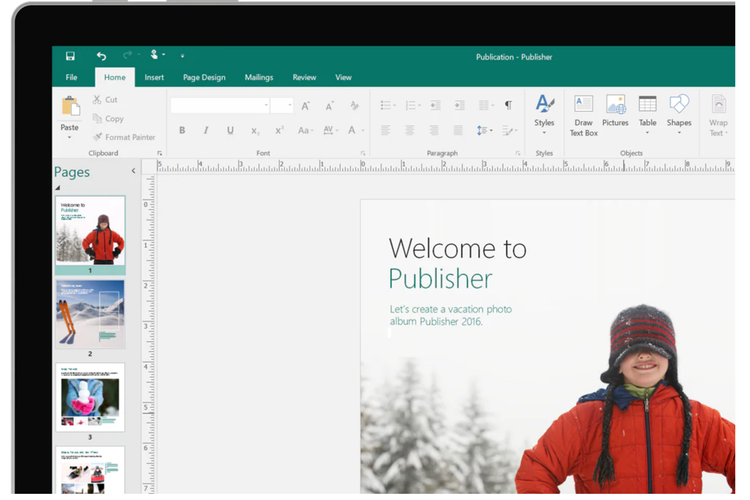 Ilustrasi Microsoft Publisher.