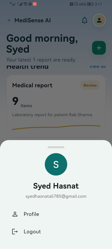 MediSense screenshot 2