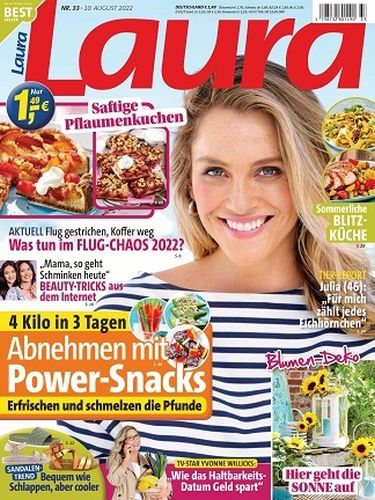 Cover: Laura Frauenzeitschrift No 33 vom 11 August 2022 Cover: Laura Frauenzeitschrift No 33 vom 11 August 2022