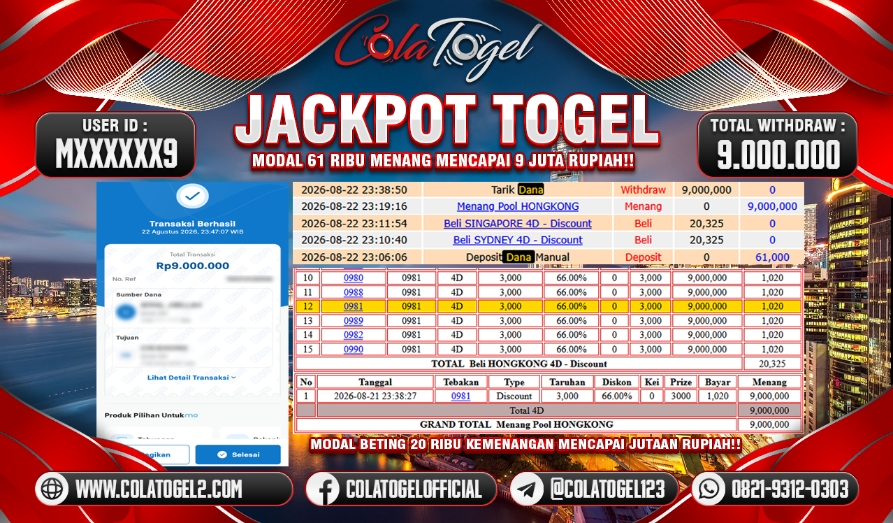 JACKPOT HONGKONG LOTTO!!