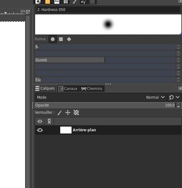 Capture d’écran GIMP