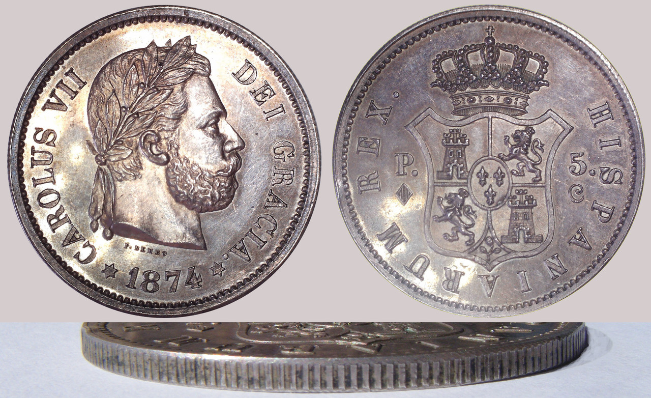 5 Pesetas 1874. A nombre de Carlos VII. Bruselas 5-P-Bruselas-1874g-copia