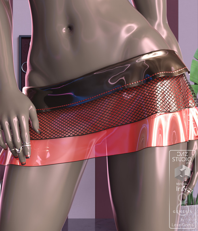 dForce Mini Hip Skirt for Genesis 8 Female