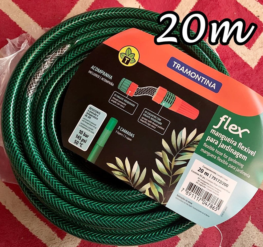 Mangueira para Jardim 20 Metros com Esguicho TRAMONTINA