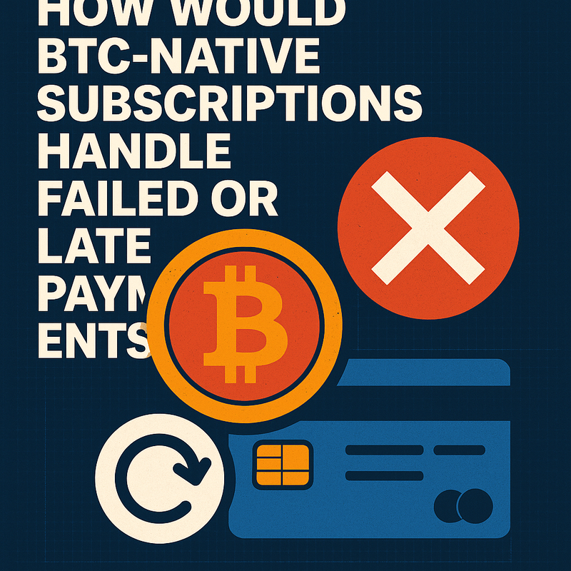 How would BTC-native subscriptions handle failed or late payments?